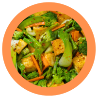 39. Pad Pak Tofu (met rijst)