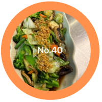 40. Pad Pak Rhuam mid 🌱VEGAN🌱 (met rijst)