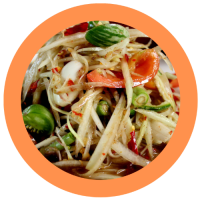 41. Som tam thai (met rijst)