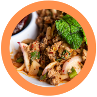 42. Laab Nua (met rijst)