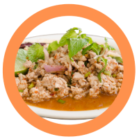 43. Laab Kai (met rijst)